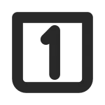 Number 1 Square SVG Icon